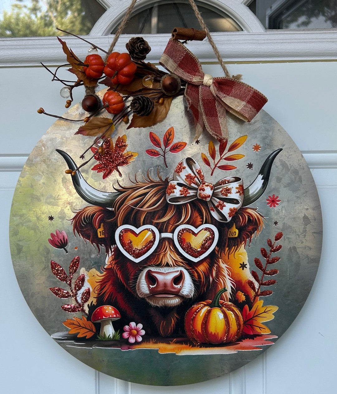 Fall Cow with Bow